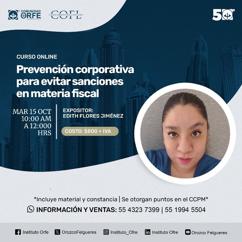 Compra ahora nuestro curso online sobre la prevención corporativa para evitar las infracciones fiscales; contáctanos ahora para más detalles.