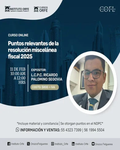 Curso Puntos relevantes de la resolución miscelánea fiscal 2025